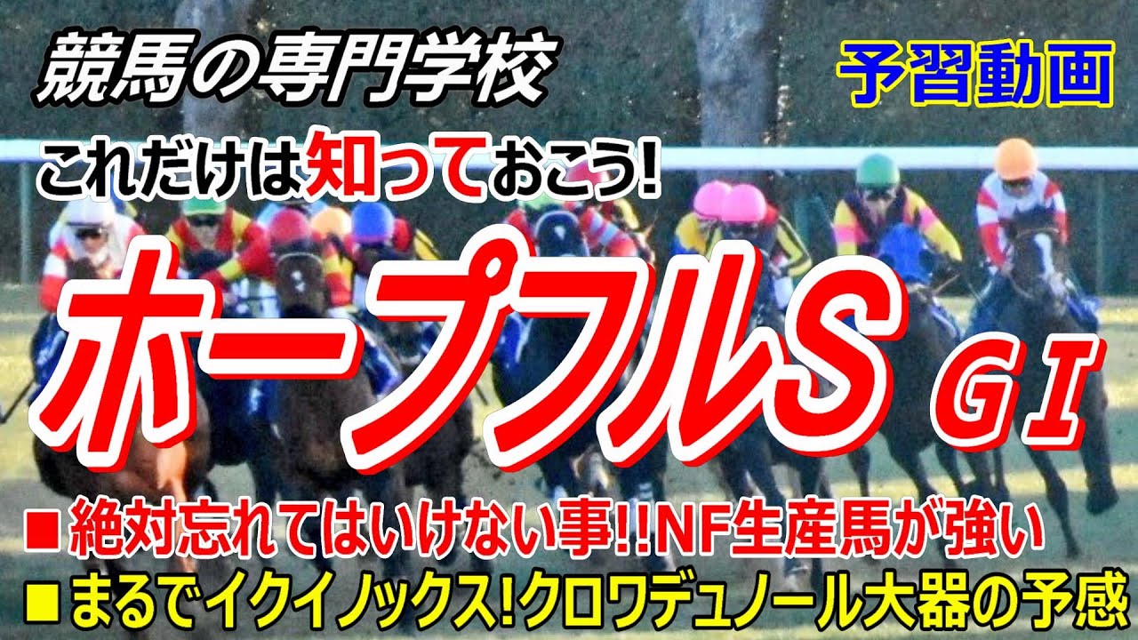 【ホープフルS2024】予習動画 馬券の軸はNF生産馬から
