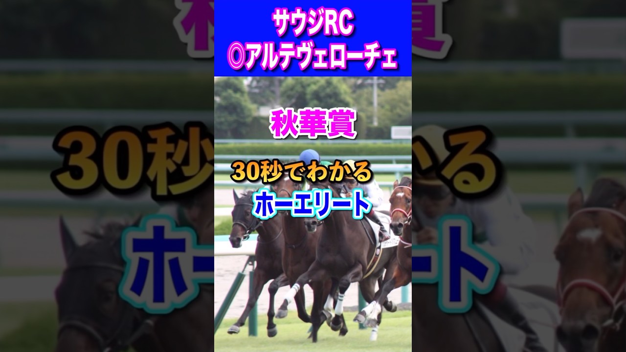 【秋華賞2024】30秒でわかるホーエリート
