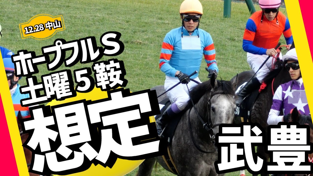 【武豊】今週末（12.28）の想定！土曜中山5鞍！ホープフルステークス・ヤマニンブークリエでJRA全Ｇ１制覇を狙う！