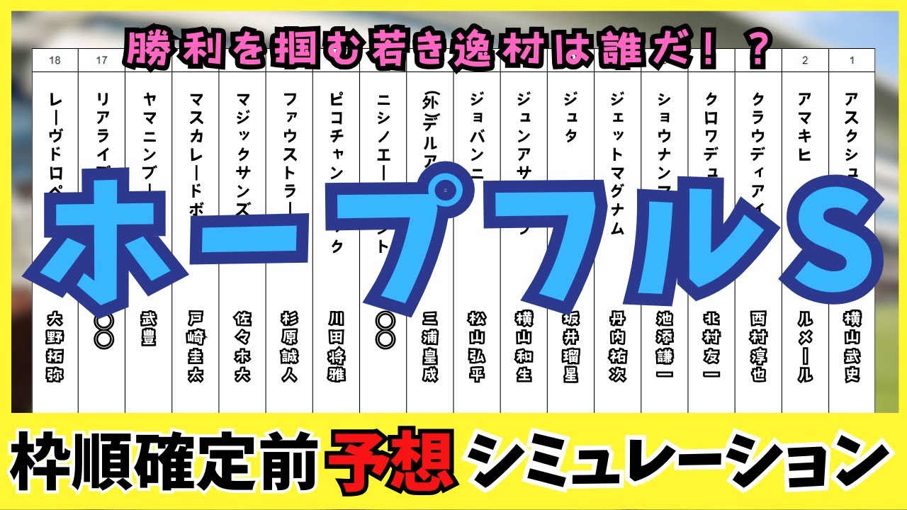 【ホープフルステークス2024 】枠順確定前シミュレーション 中山競馬場で繰り広げられるドラマチックな一戦