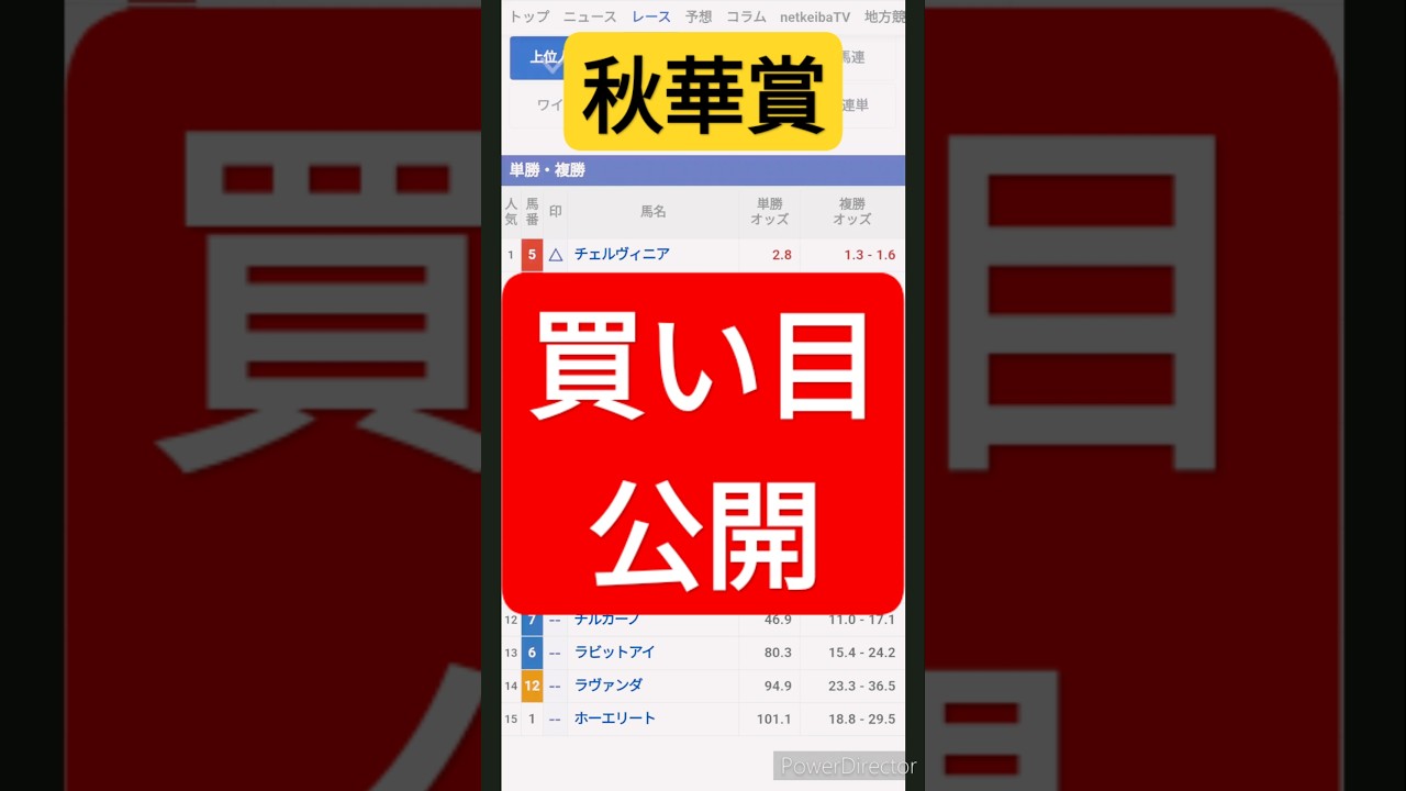 【秋華賞】買い目公開！