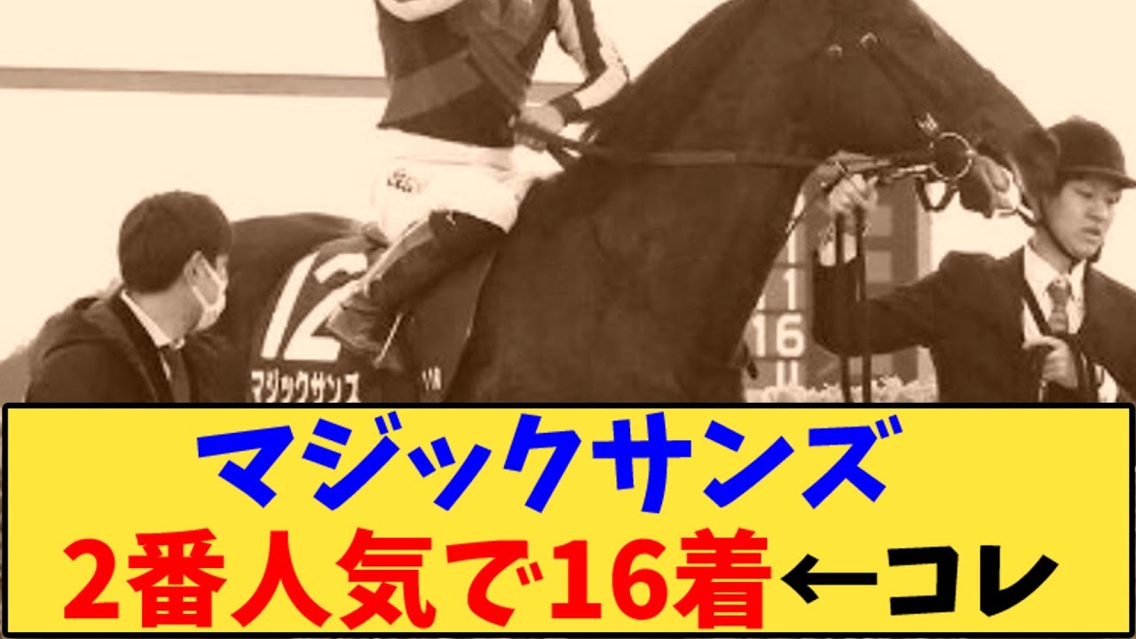 【競馬】「マジックサンズ 2番人気で16着←コレ【ホープフルステークス】」に対する反応【反応集】
