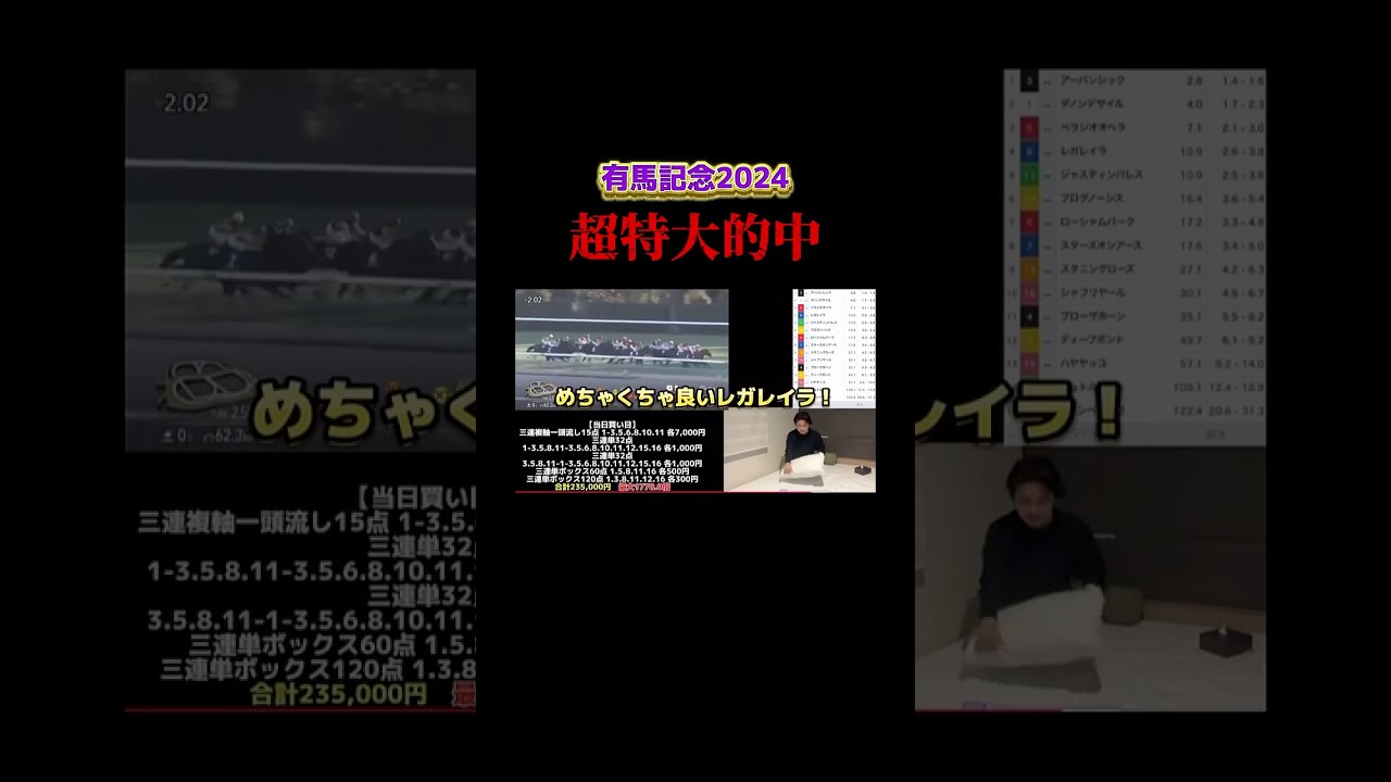 【競馬】完璧予想で超特大的中！有馬記念大勝利！#有馬記念 #中山金杯 #京都金杯