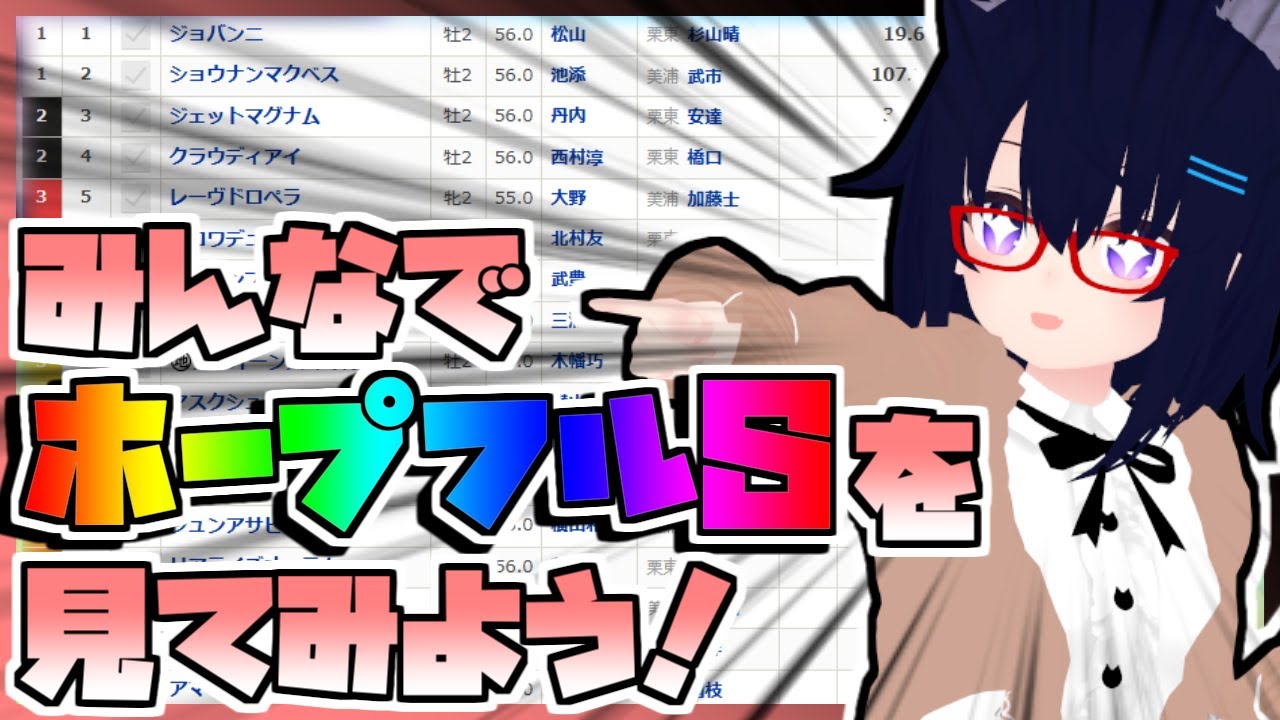 【競馬】ウマ娘から競馬を知った初心者も寄っといで！~みんなで競馬を見てみよう:2024ホープフルS編~