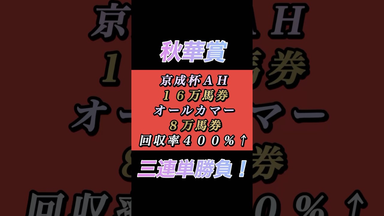 【秋華賞2024】魂の三連単24点勝負！#秋華賞#チェルヴィニア#ステレンボッシュ#クイーンズウォーク