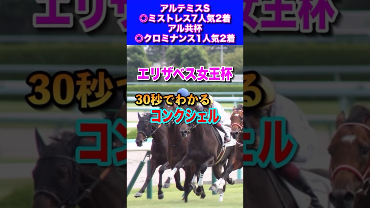【エリザベス女王杯2024】30秒でわかるコンクシェル