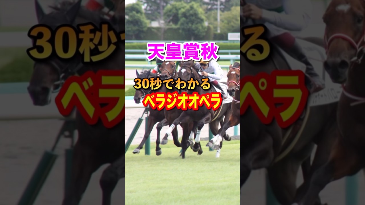 【天皇賞秋2024】30秒でわかるべラジオオペラ