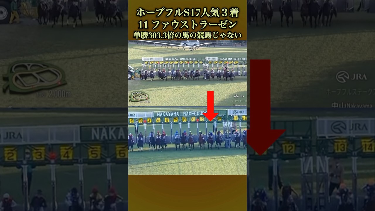 ホープフルSを単勝303.3倍17人気で3着激走のファウストラーゼンが相当やばい　#shorts  #ホープフルステークス   #ファウストラーゼン