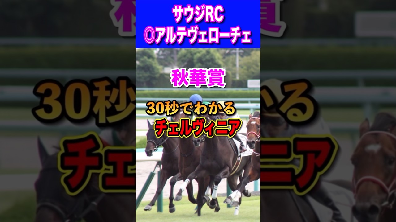 【秋華賞2024】30秒でわかるチェルヴィニア
