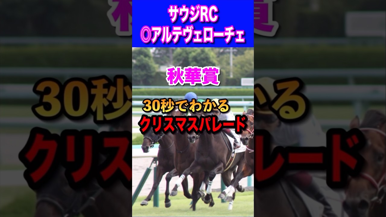 【秋華賞2024】30秒でわかるクリスマスパレード