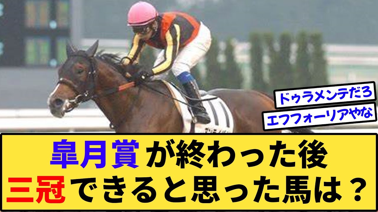 【競馬】皐月賞が終わった後、三冠馬になれると思った馬は？