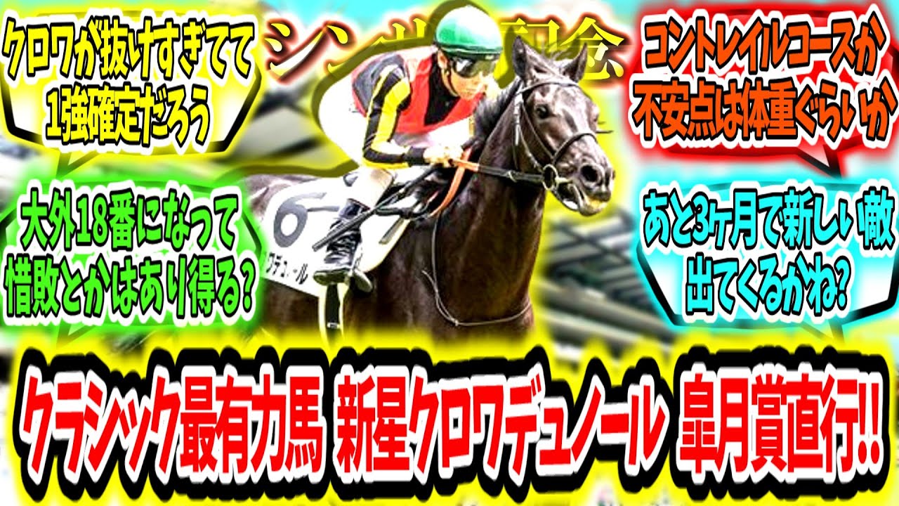 『今年の主役候補‼新星クロワデュノール皐月賞直行‼』に対するみんなの反応【競馬の反応集】