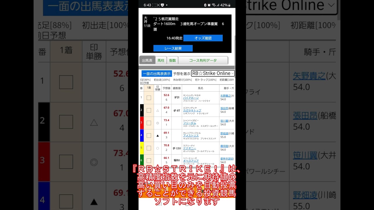 【予想公開】25/1/16 #大井競馬 11R #２５桜花賞 「RB☆STRIKE!」の予想を公開しました。「最強の予想」をご利用ください