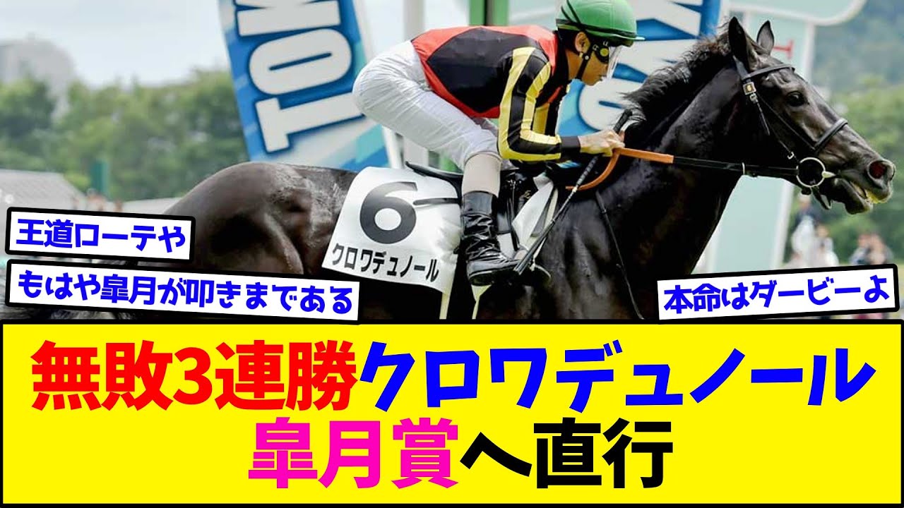 【競馬】無敗3連勝クロワデュノール 皐月賞へ直行