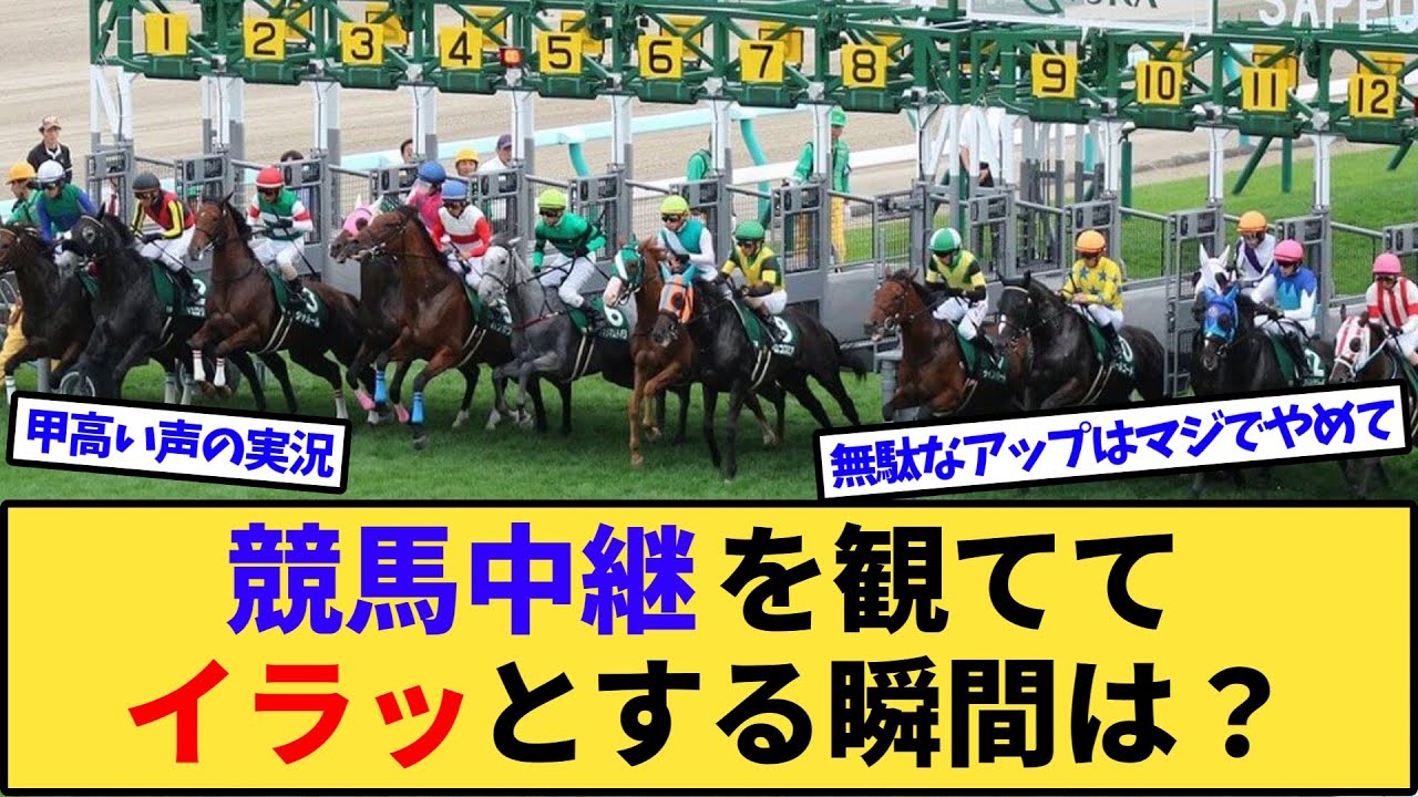 【競馬】競馬中継を観ててイラッとする瞬間は？