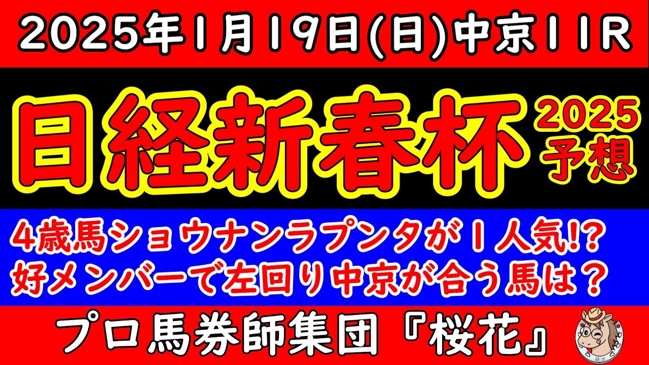 日経新春杯2025レース予想！最強世代の4歳馬が集結！迎え撃つ5歳6歳世代と激突！メイショウタバルは逃げるのか？サンライズアースは捲れるのか？