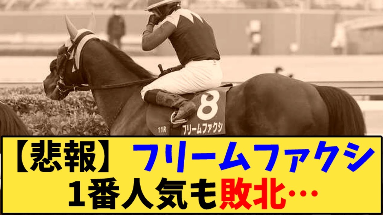 【競馬】「【悲報】フリームファクシ  1番人気も敗北…」に対する反応【反応集】