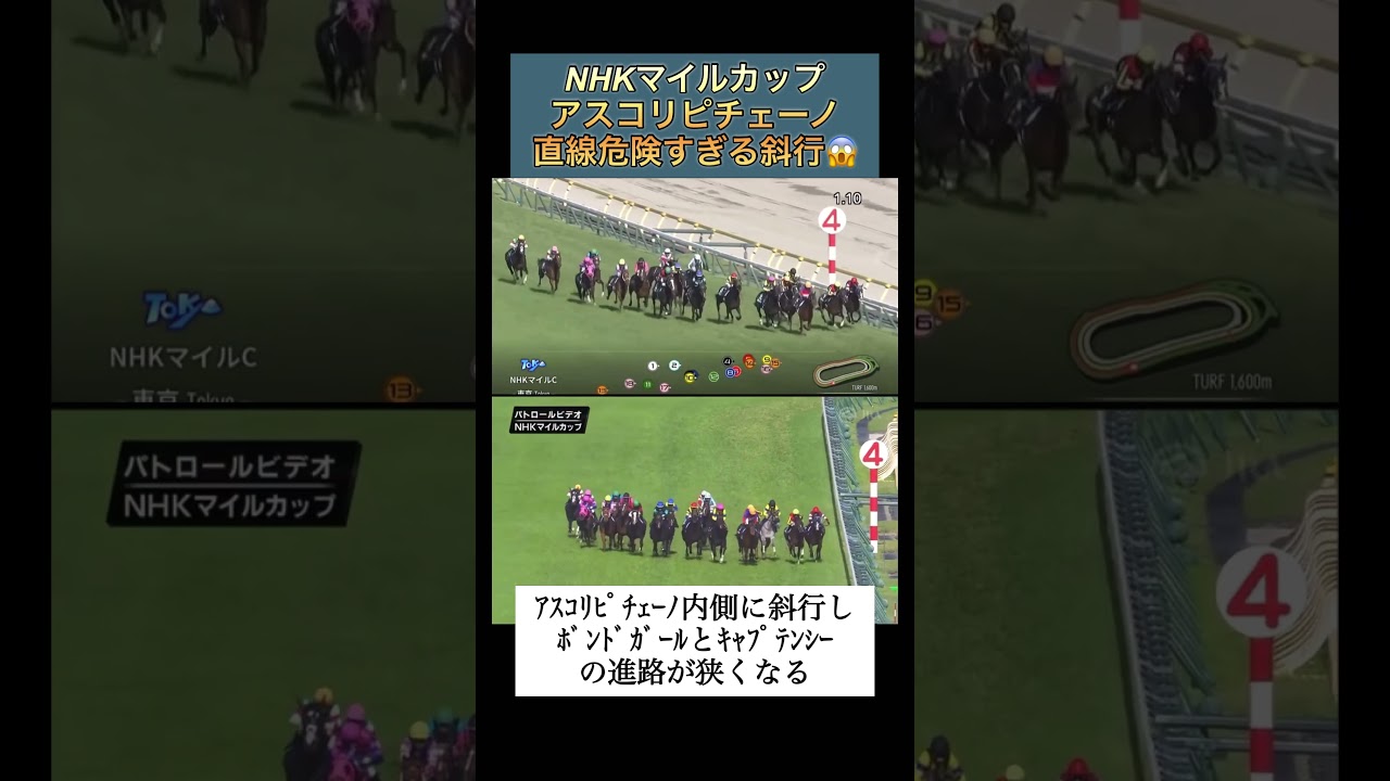 【競馬】NHKﾏｲﾙCの直線ｱｽｺﾘﾋﾟﾁｪｰﾉの危険すぎる斜行　 #NHKﾏｲﾙｶｯﾌﾟ  #ルメール #アスコリピチェーノ
