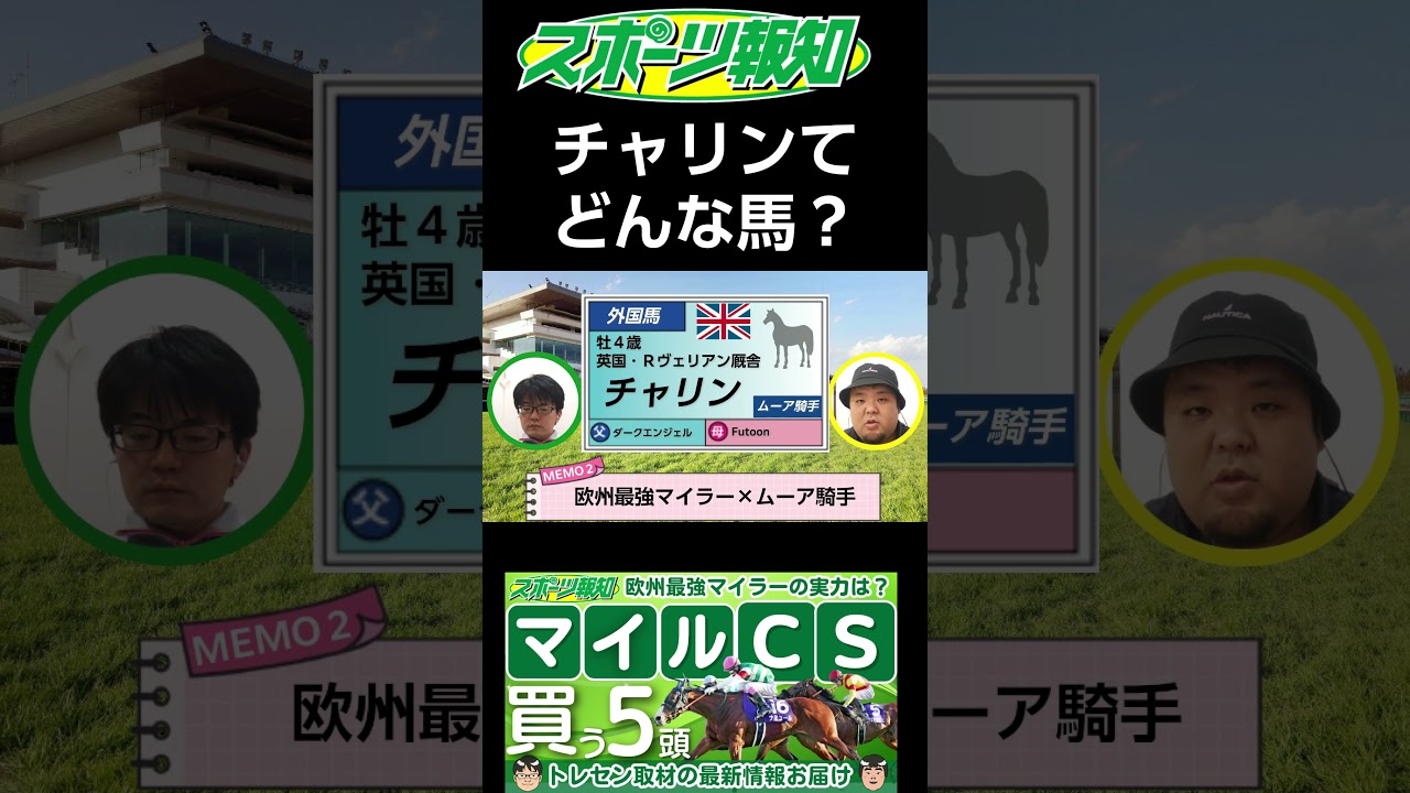 【マイルチャンピオンシップ2024】欧州最強マイラー・チャリンは買うべき？ブレイディヴェーグ、ナミュールより強いのか？