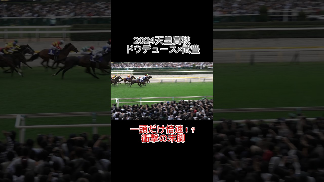 【衝撃】ドウデュースのありえない末脚 2024天皇賞秋 #shorts #競馬 #武豊