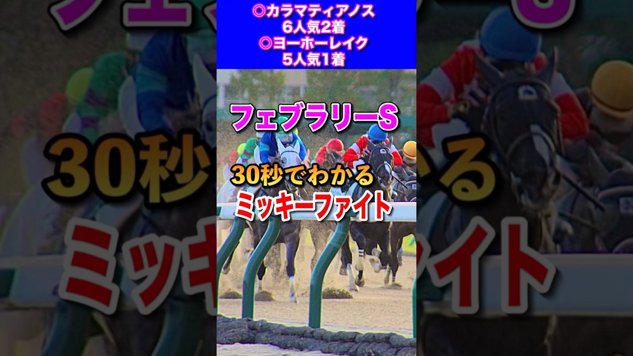 【フェブラリーステークス2025】30秒でわかるミッキーファイト