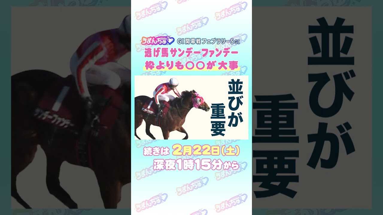 フェブラリーS GⅠ　トレセン直撃取材！　＃競馬　＃フェブラリーS　＃サンデーファンデー　＃鮫島克駿