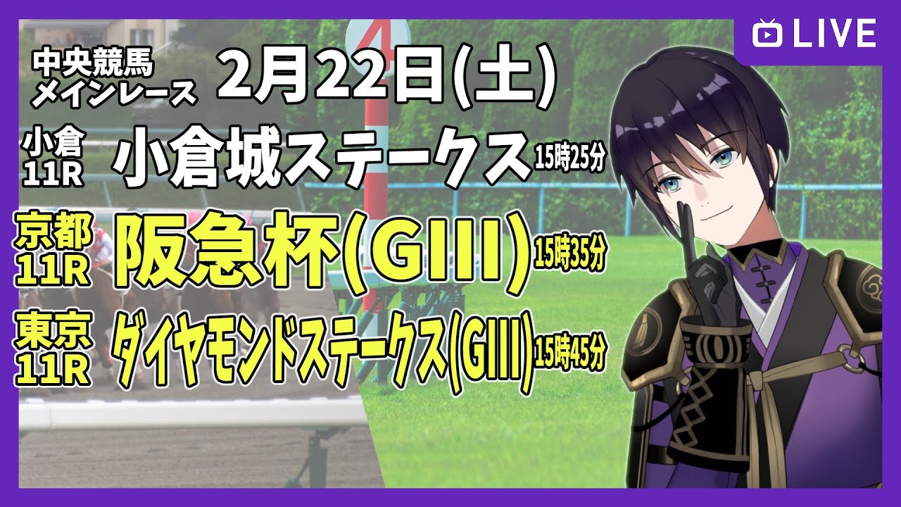 【ゆるく複勝予想】2月22日 土曜日編【中央競馬メイン】