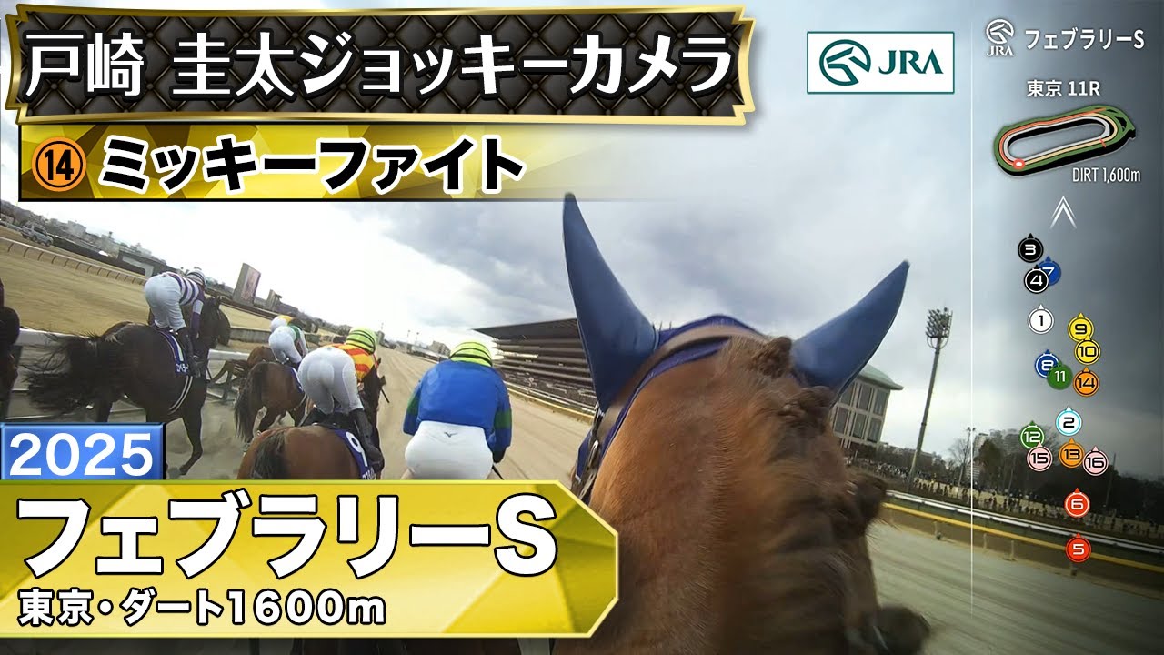 【ジョッキーカメラ】ミッキーファイト騎乗の戸崎圭太騎手ジョッキーカメラ映像｜2025年フェブラリーステークス｜JRA公式