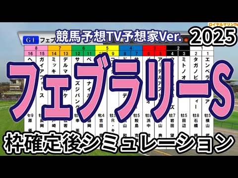 【フェブラリーステークス2025】【競馬予想TV予想家Ver.】ウイポ枠確定後シミュレーション コスタノヴァ エンペラーワケア ミッキーファイト ペプチドナイル サンライズジパング #3299