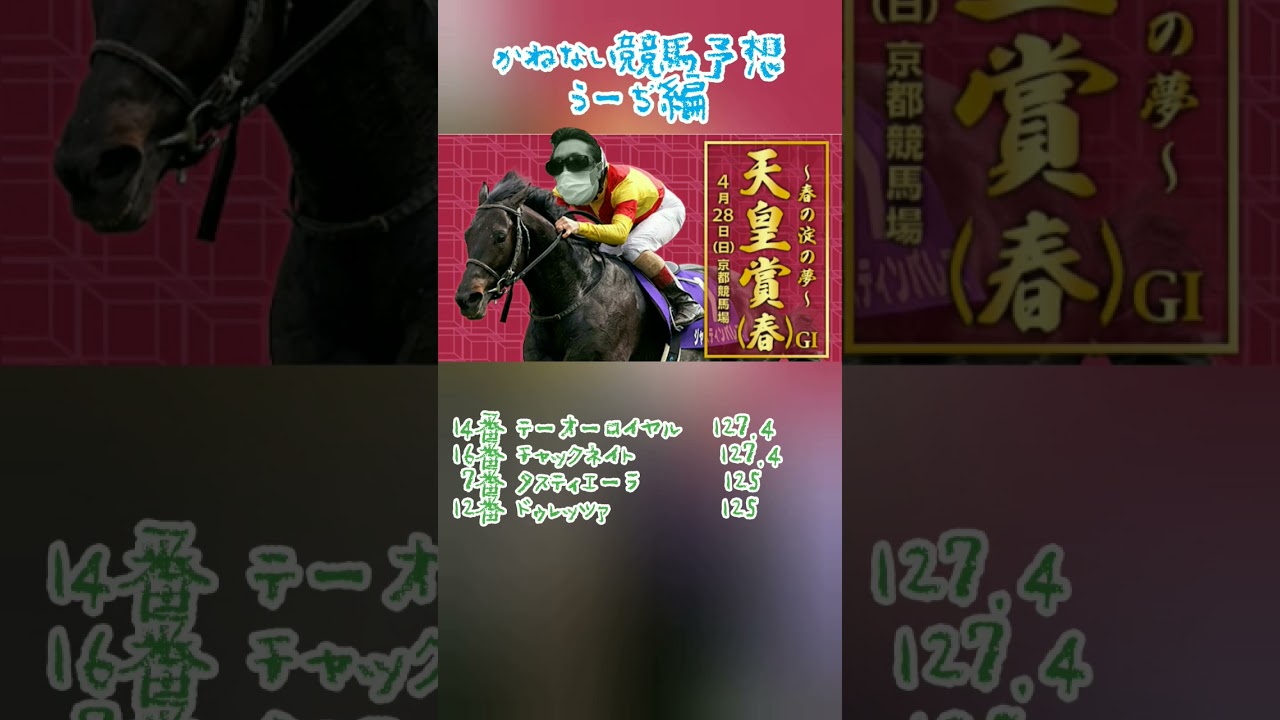 かねない競馬予想【天皇賞春】うーぢ編