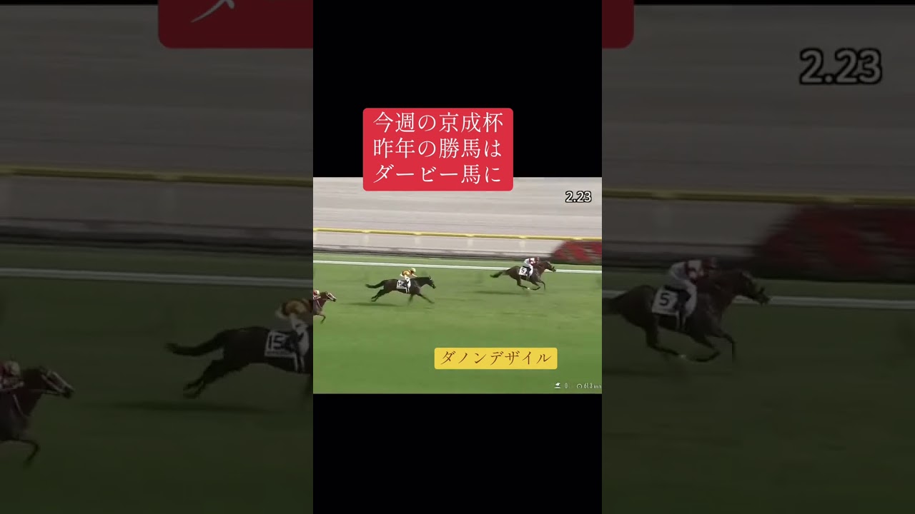 今週の京成杯。昨年の1着馬はダービー馬になったダノンデザイル..#競馬 #競馬予想 #馬 #shorts