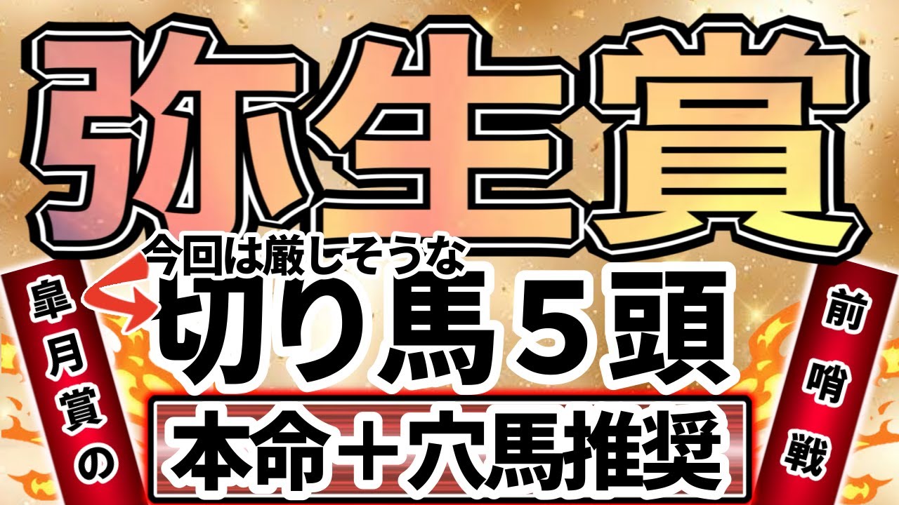 【弥生賞ディープインパクト記念2025】皐月賞トライアル！今回厳しい人気馬＋本命穴馬を公開！！