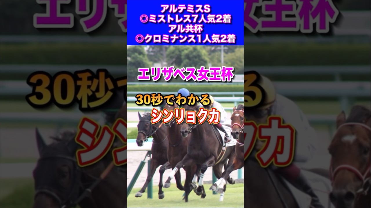 【エリザベス女王杯2024】30秒でわかるシンリョクカ
