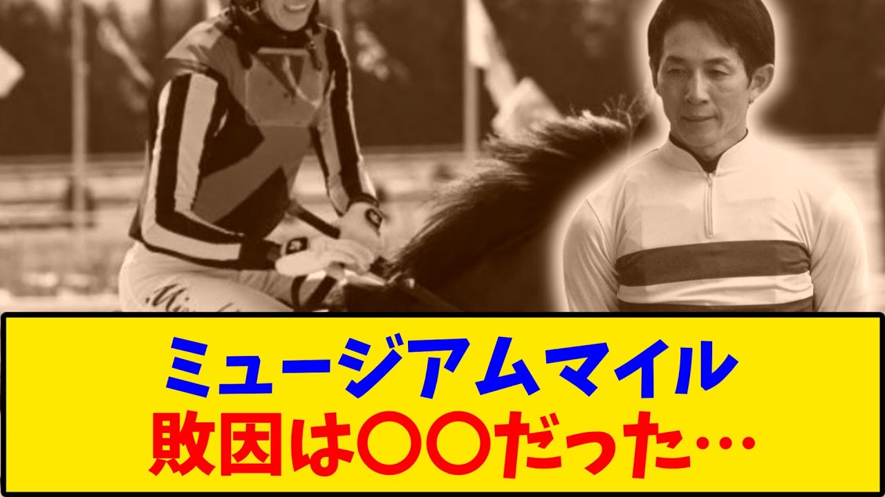 【競馬】ミュージアムマイル 敗因は〇〇だった…に対する反応