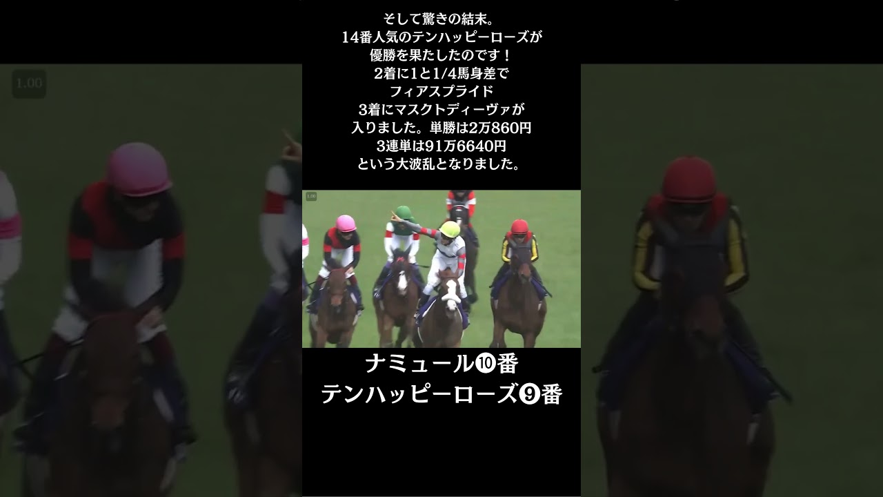 奇跡の大逆転！テンハッピーローズ、ヴィクトリアマイルで衝撃の優勝