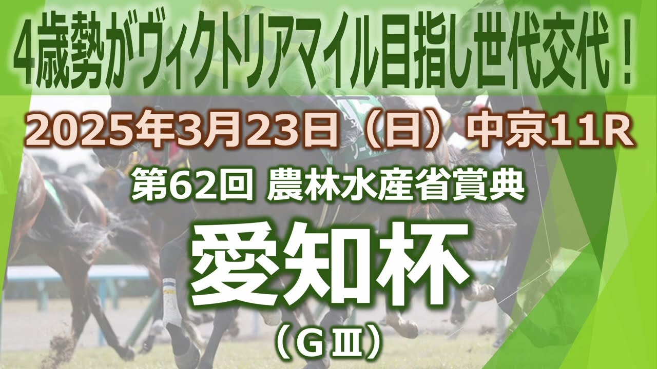 2025/3/23(日) 第62回農林水産省賞典愛知杯(GIII) データ分析動画