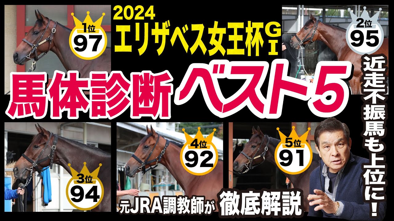 【エリザベス女王杯2024】中村均元調教師が馬体診断ベスト５を発表　近走不振でも好馬体の馬を発見！《東スポ競馬ニュース》