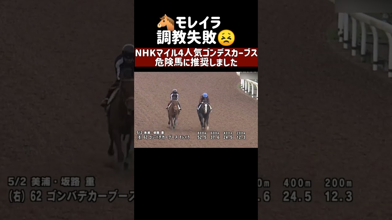 調教診断 NHKマイルカップ モレイラ ゴンバデカーブース