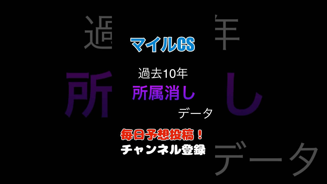 #マイルチャンピオンシップ2024 #競馬予想 消しデータ#マイルcs