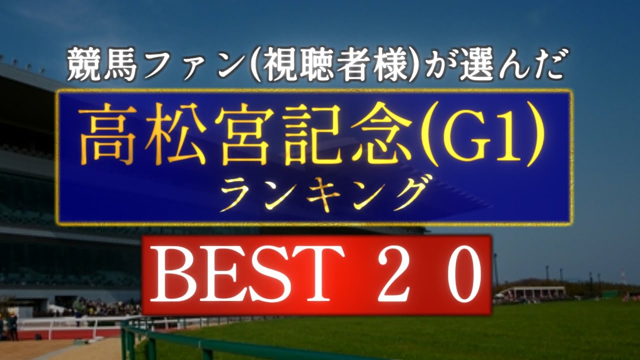 競馬ファン(視聴者様)が選んだ『高松宮記念(G1)』BEST20