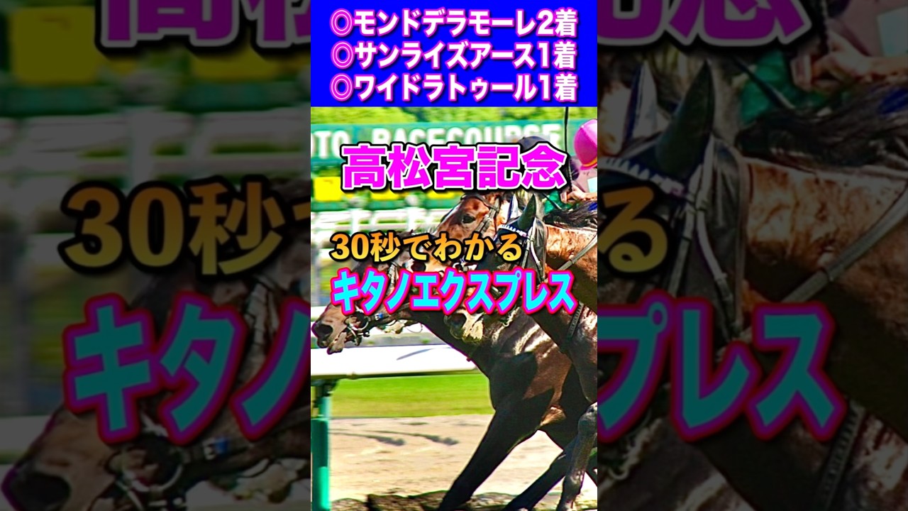 【高松宮記念2025】30秒でわかるキタノエクスプレス