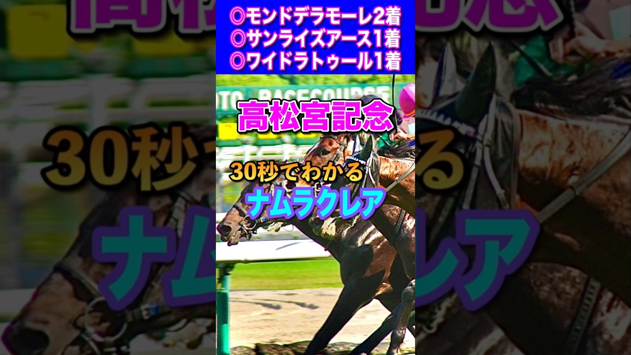 【高松宮記念2025】30秒でわかるナムラクレア
