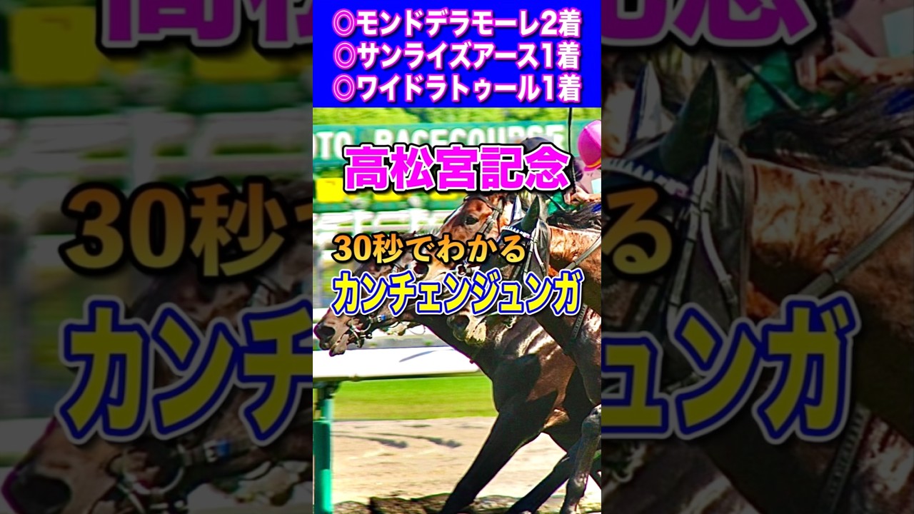 【高松宮記念2025】30秒でわかるカンチェンジュンガ