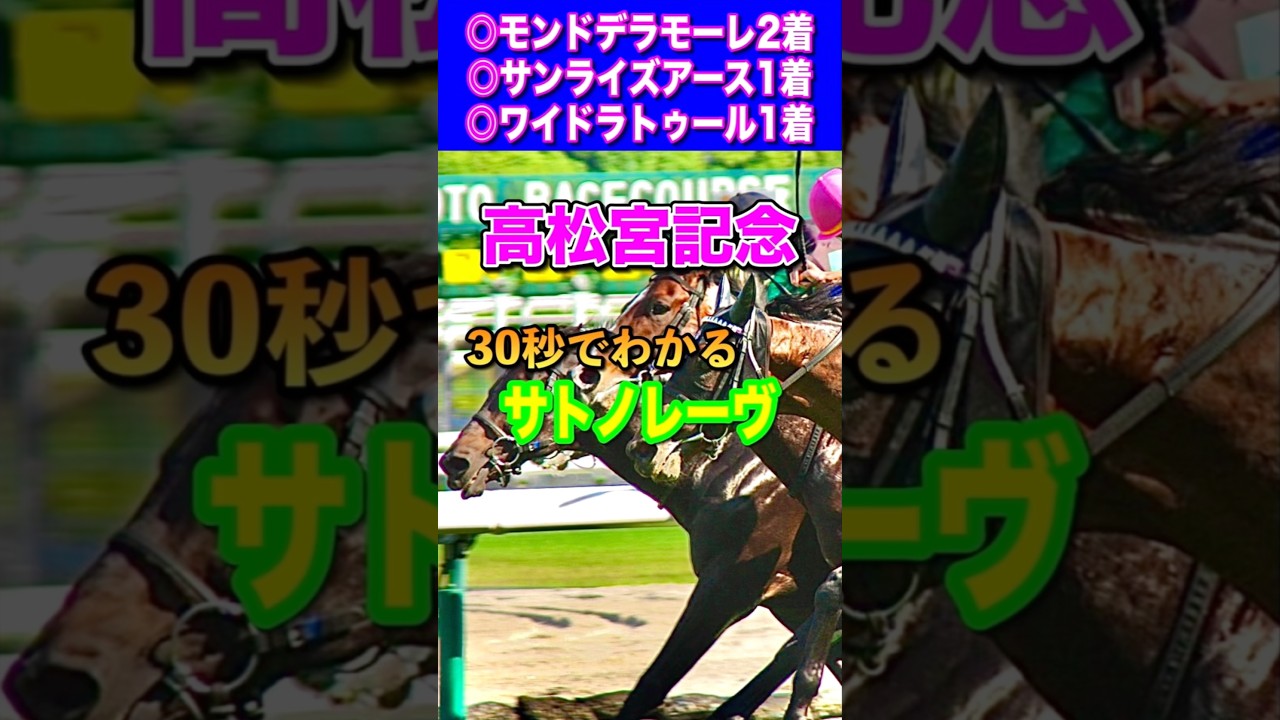 【高松宮記念2025】30秒でわかるサトノレーヴ