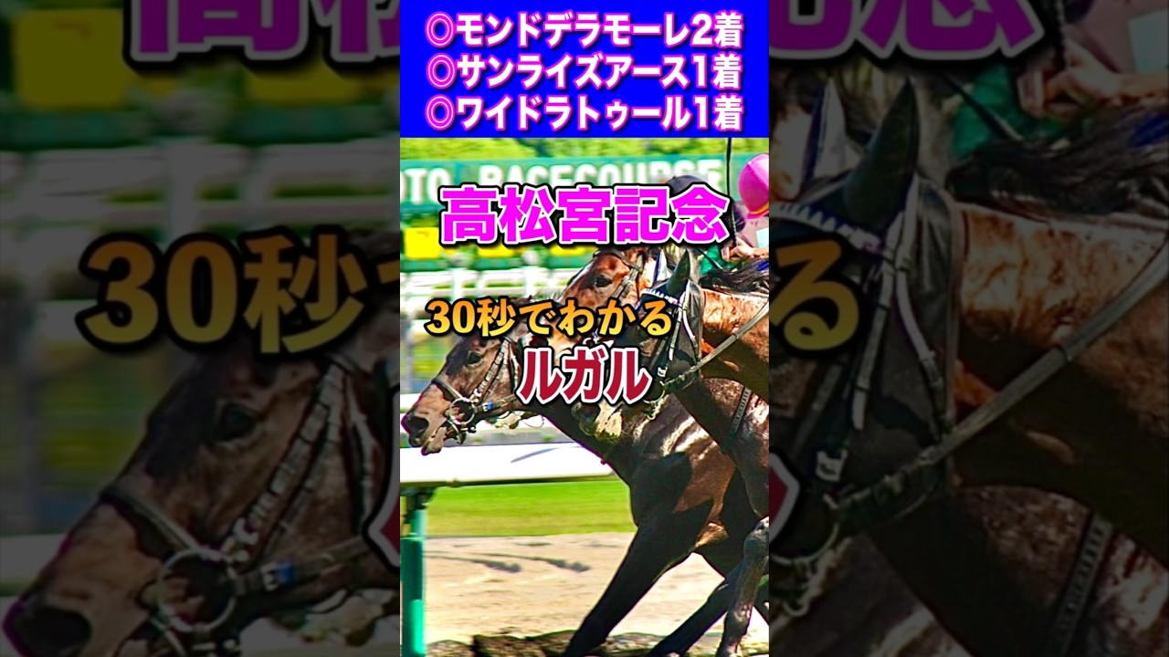 【高松宮記念2025】30秒でわかるルガル