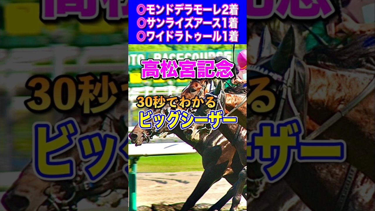 【高松宮記念2025】30秒でわかるビッグシーザー