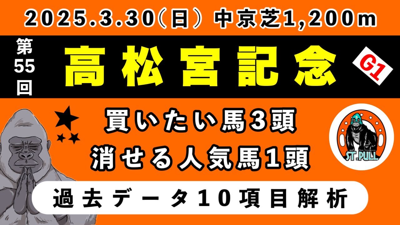 【高松宮記念2025】過去データ10項目解析!!買いたい馬3頭と消せる人気馬1頭について(競馬予想)