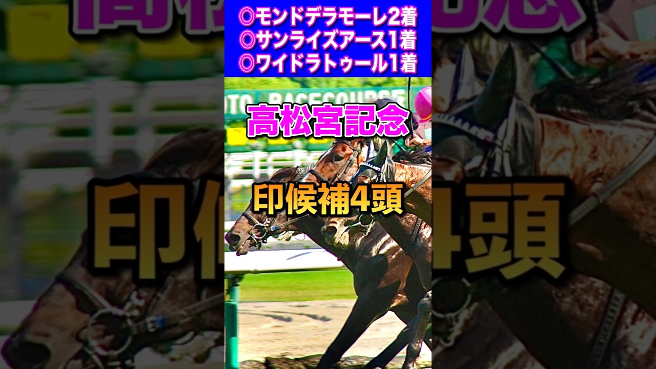【高松宮記念2025印候補4頭】先週◎ワイドラトゥール10人気1着🎯