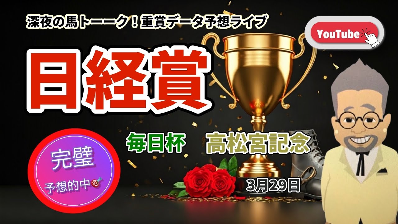 【日経賞と毎日杯】深夜の高松宮記念と土曜競馬予想。