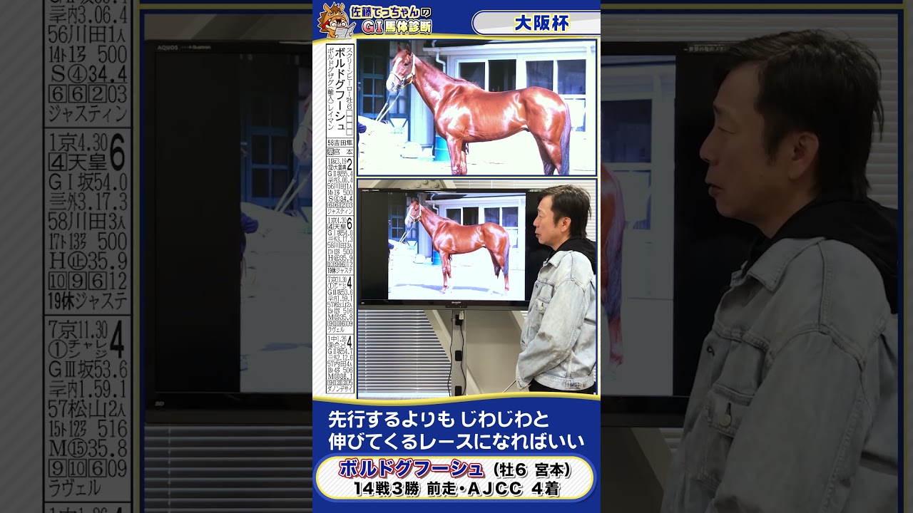 【2025年 大阪杯】ボルドグフーシュ馬体診断　 #shorts #競馬 #予想